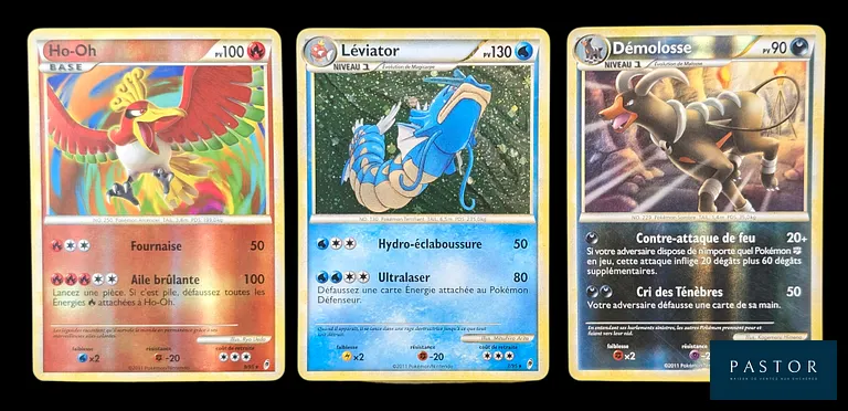 Ensemble de 6 cartes Pokémon - Contient des Reverses.
Série Appel des Légendes.
Cartes en état global Bon, en français.
