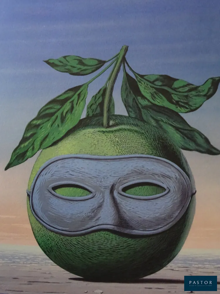 René Magritte (d'après)
Souvenir de voyage

Lithographie sur vélin BFK Rives.
Signé dans la plaque
Numéroté / 300 exemplaires
Dimensions : 30 x 44 cm (format moyen)
Lithographie réalisée sous le contrôle de la Succession Magritte, authentifiée par le cachet sec Succession et l'authentification manuscrite du président de la Succession.


Expédition obligatoire, jusqu'à 5 Lithographies dans votre colis pour 14,76€ TTC en France Métropolitaine, et 29,64€ TTC pour l'Europe