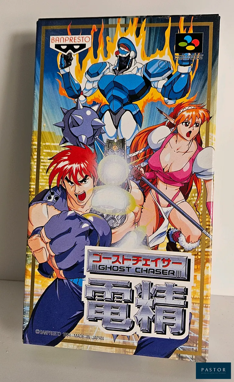 NINTENDO - SUPER FAMICOM. Jeu : Ghost Chaser. Complet avec boite, notice et cartouche. Version Japonais JAP. TBE. Rarissime en complet. Sortie :