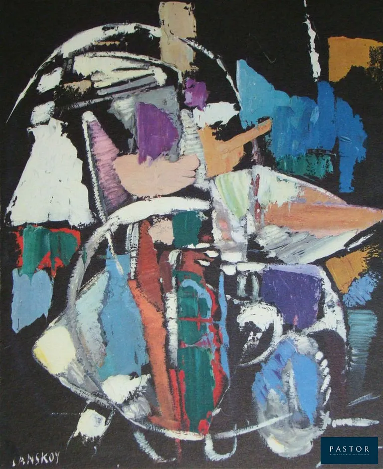 André LANSKOY (1902 - 1976)
Objet sans ombre, 1960

Lithographie offset en couleurs sur papier vergé épais.
Signé dans la plaque d'impression, en bas à gauche.
Publié en 1960 par les éditions Peintres d'Aujourd'hui,
éditeur Fernand Hazan à Paris, France.
Imprimé d'après la peinture originale de 1959 par l'Atelier Clichés Union à Paris, France.
Édition limitée.

Dimensions de l'image : 24,6 x 20,2 cm
Format du papier : 35,3 x 27,3 cm

L'article est en très bon état.


Expédition obligatoire, jusqu'à 5 Lithographies dans votre colis pour 14,76€ TTC en France Métropolitaine, et 29,64€ TTC pour l'Europe