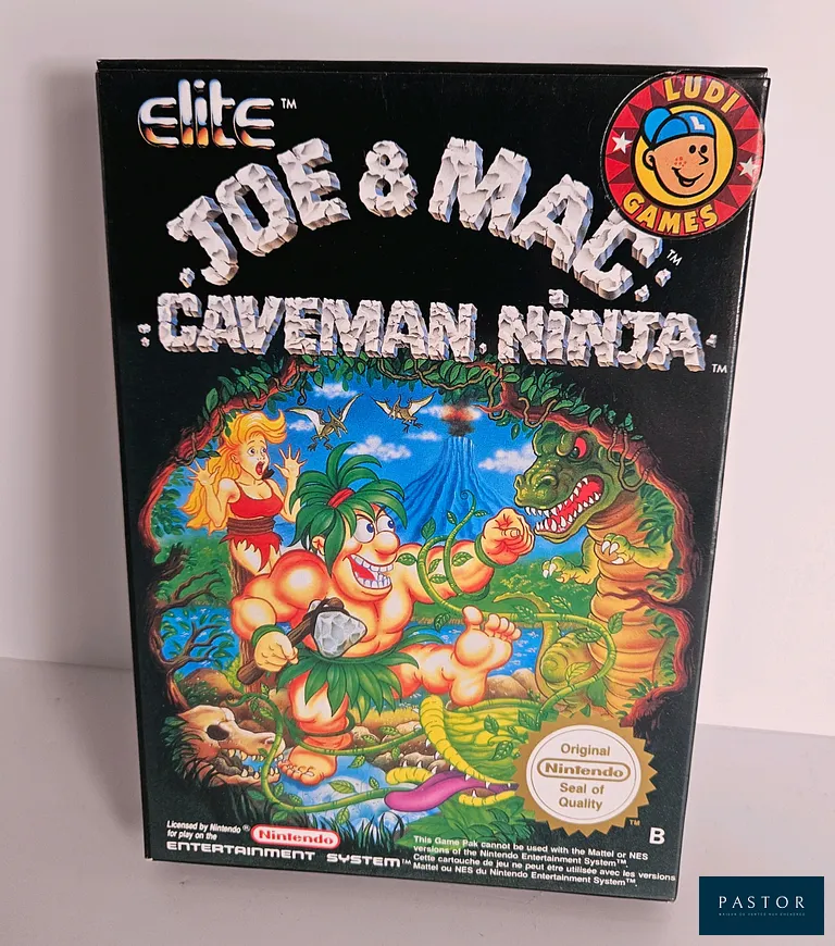 NINTENDO - NES. Jeu : Joe & Mac Caveman Ninja. Complet avec boite, notice et cartouche. Version PAL FRA. TBE. Sortie : 1991. Action/ Plateforme