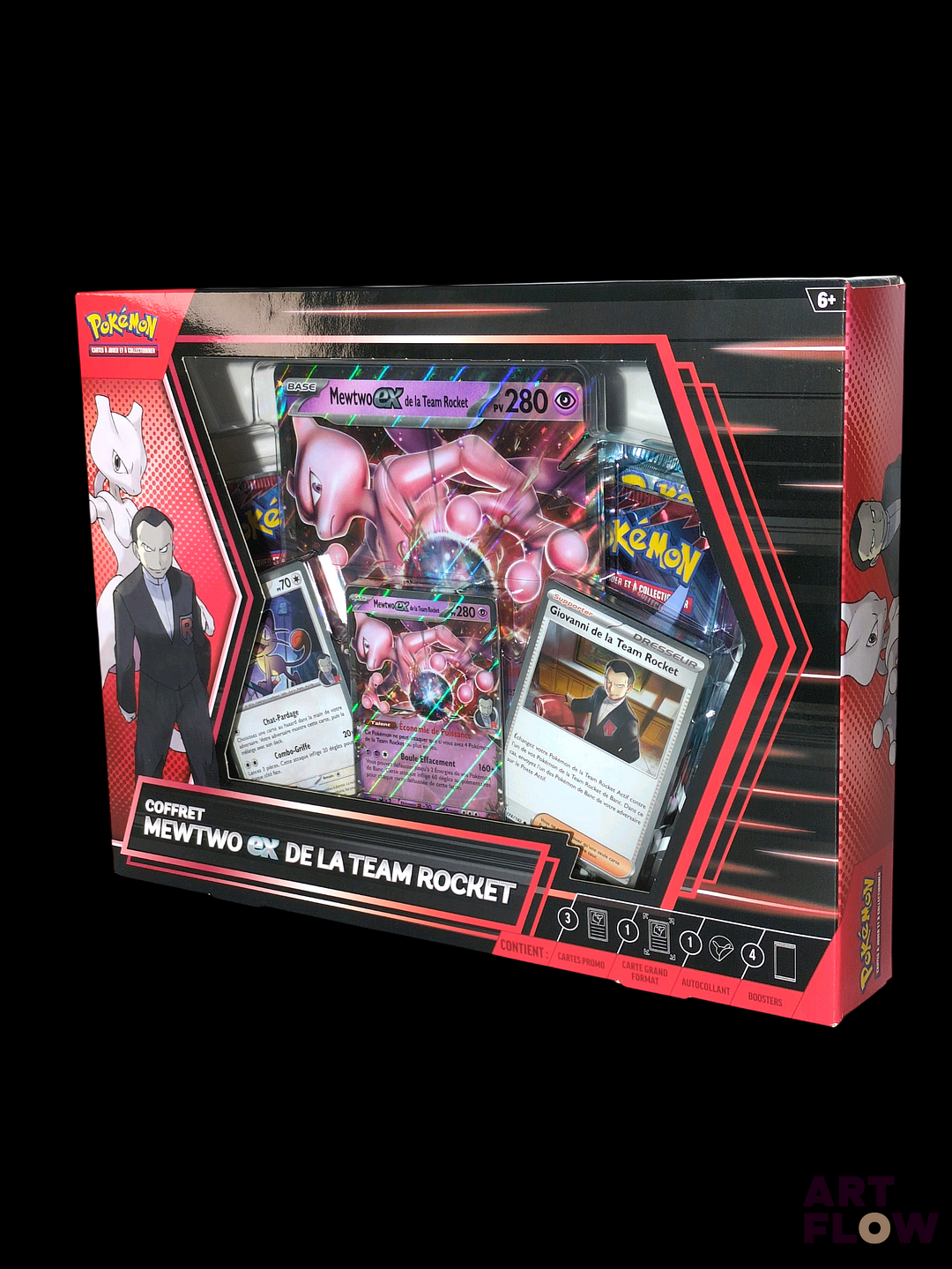 Coffret Pokémon scellé : Mewtwo ex de la Team Rocket En français Neuf : infime défaut sur le devant