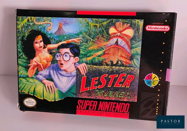 NINTENDO - SUPER NES. Jeu : Lester. Complet avec boite, notice et cartouche. Version US. Sortie : 1991. BE. Plateforme