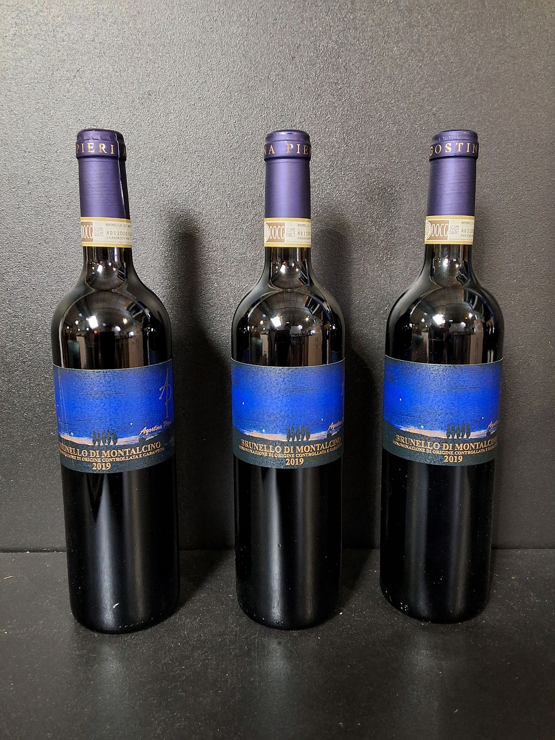 3 bouteilles de vin rouge Pieri Agostina Brunello Di Montalcino 2019