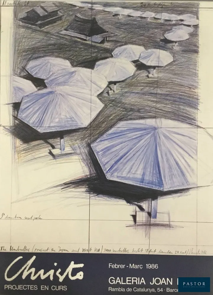 Christo (1935-2020)
Umbrella

Affiche originale éditée à l'occasion d'une exposition à la galerie Joan Pratt : "Projectes en curs" 1986
Dimensions : 75 x 56 cm

Très bon état


Expédition obligatoire, jusqu'à 5 Lithographies dans votre colis pour 14,76€ TTC en France Métropolitaine, et 29,64€ TTC pour l'Europe