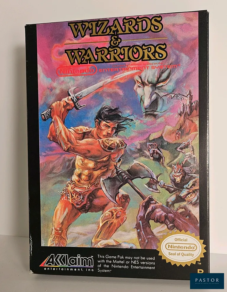 NINTENDO - NES. Jeu : Wizzards et Warriors. Complet avec boite, notice, cale et cartouche. Version EEC ( Europe). Sortie : 1987. Aventure