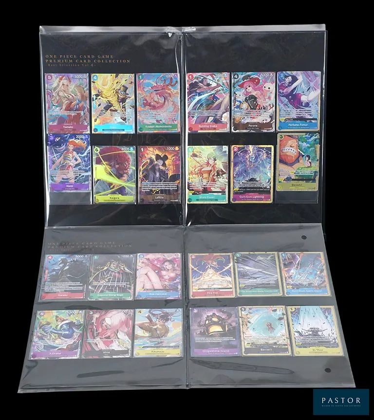 Ensemble de 2 coffrets One Piece promotionnels - Premium Card Collection : Best Vol.2 et Best Vol.4.
En anglais. - TVA Récupérable