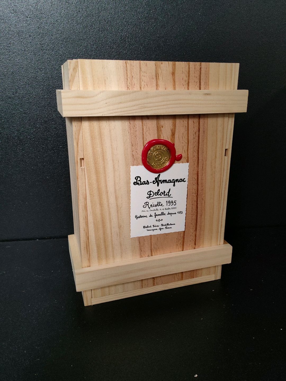 Bouteille de Delord Armagnac Millésime 1995 70cl