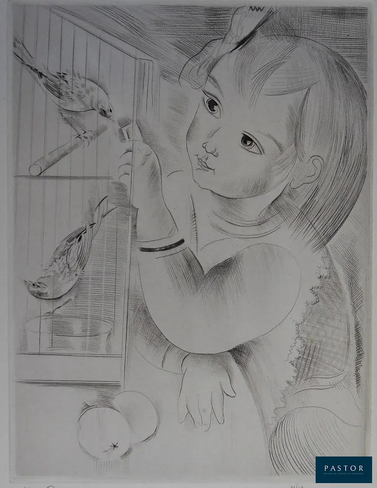 Emilia Mily POSSOZ (1888-1967)
La cage aux oiseaux

Gravure originale
Signée au crayon
(le numéro envoyé peut varier)
Edition limitée à 40 exemplaires
Sur Vélin BFK Rives 38 x 51 cm

Excellent état

INFORMATION : Authentifiée par le cachet sec de l'éditeur "Marcel Guiot"


Expédition obligatoire, jusqu'à 5 Lithographies dans votre colis pour 14,76€ TTC en France Métropolitaine, et 29,64€ TTC pour l'Europe