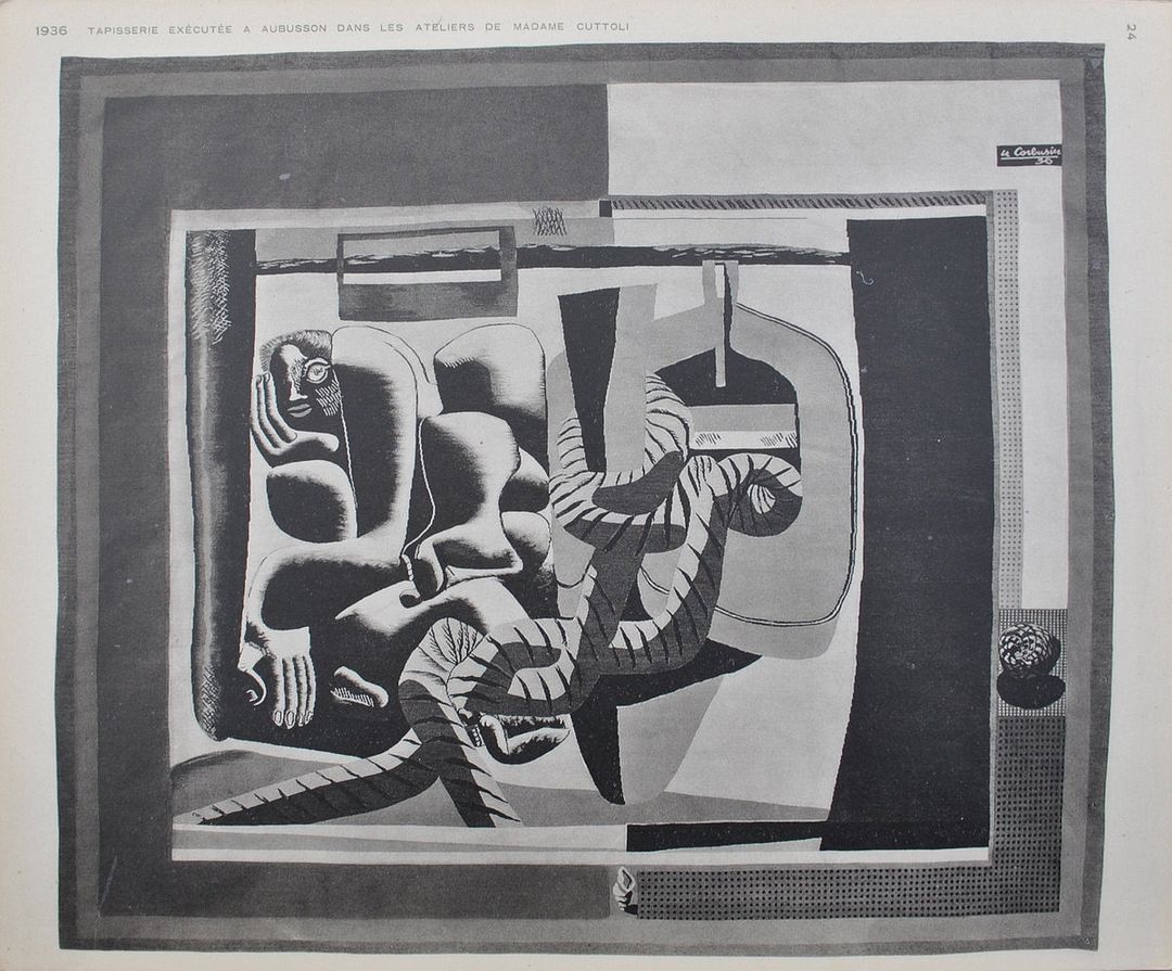 LE CORBUSIER (Charles-Edouard Jeanneret, dit) (1887-1965) Penseuse monumentale et cordage, 1938 Héliogravure Signée dans la planche Sur papier 22,5 x 27 cm INFORMATION : Véritable édition originale de 1938, il ne s&rsquo;agit pas d&rsquo;une reproduction moderne. Planche du portfolio « Le Corbusier, Oeuvre Plastique, Peintures et Dessins » édité par Morancé à environ 1000 exemplaires Excellent état Expédition obligatoire, jusqu&rsquo;à 5 Lithographies dans votre colis pour 14,76€ TTC en France Métropolitaine, et 29,64€ TTC pour l&rsquo;Europe