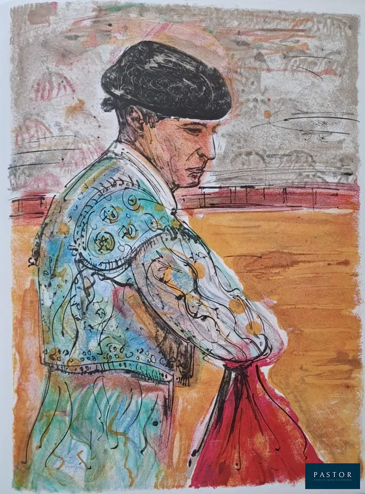 Jacques Birr (1920-2012)
Le toréro

Lithographie originale sur Vélin Rives
Tirage à 150 exemplaires, 1967
Texte au dos tel qu'imprimé
Dimensions de la feuille : 32 x 25 cm

Très bon état


Jacques Birr est un peintre et lithographe animalier contemporain.


Expédition obligatoire, jusqu'à 5 Lithographies dans votre colis pour 14,76€ TTC en France Métropolitaine, et 29,64€ TTC pour l'Europe