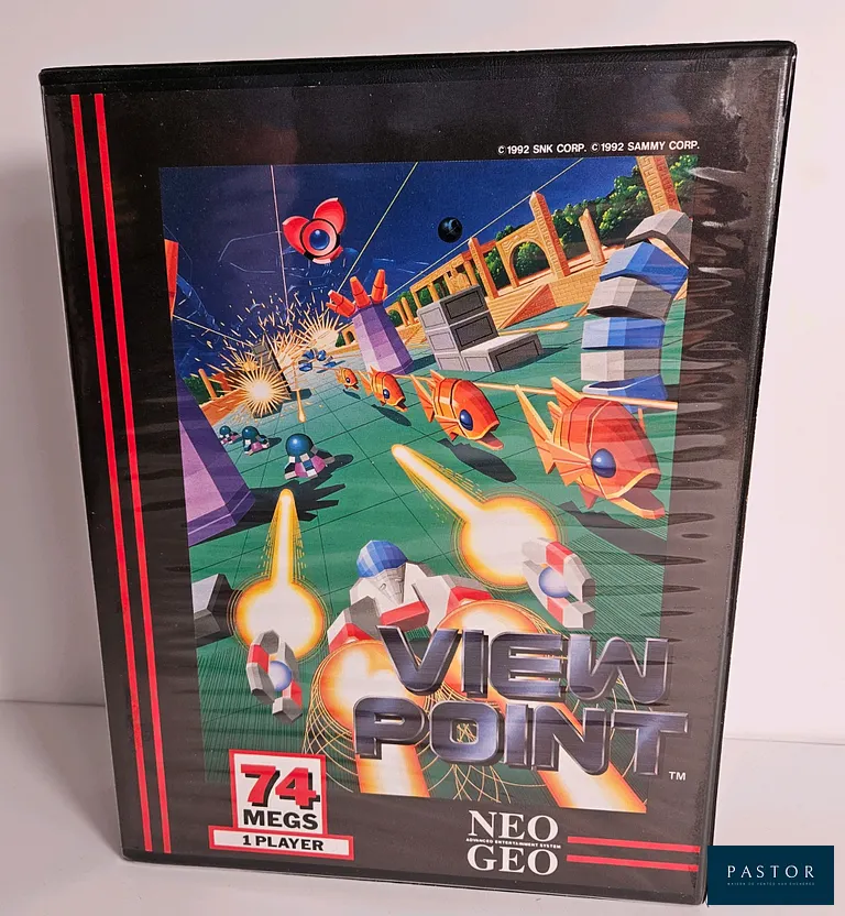 SNK - NEO GEO. Jeu : View Point. Complet avec boite, notice et cartouche. Version AES US. TBE. Sortie : 1992. Shoot'em up