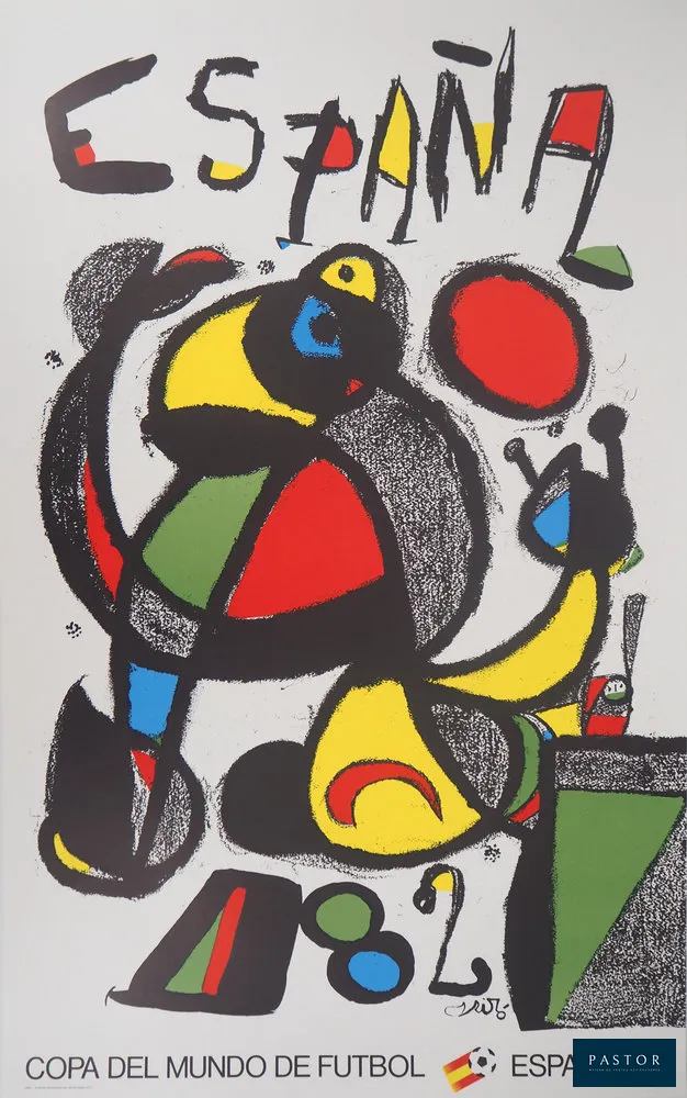 Joan MIRO (1893-1983)
Copa del mundo : Espagne 1982

Lithographie originale en couleurs
Signée dans la planche
Sur papier affiche 60 x 95 cm

Excellent état

INFORMATION : Lithographie originale créée par l'artiste à l'occasion de la Coupe du monde de football de 1982 en Espagne. Editée par les Ateliers Arte/Maeght, Paris
REFERENCES : Catalogue raisonné Miro lithographe, Mourlot #1250


Expédition obligatoire, jusqu'à 5 Lithographies dans votre colis pour 14,76€ TTC en France Métropolitaine, et 29,64€ TTC pour l'Europe