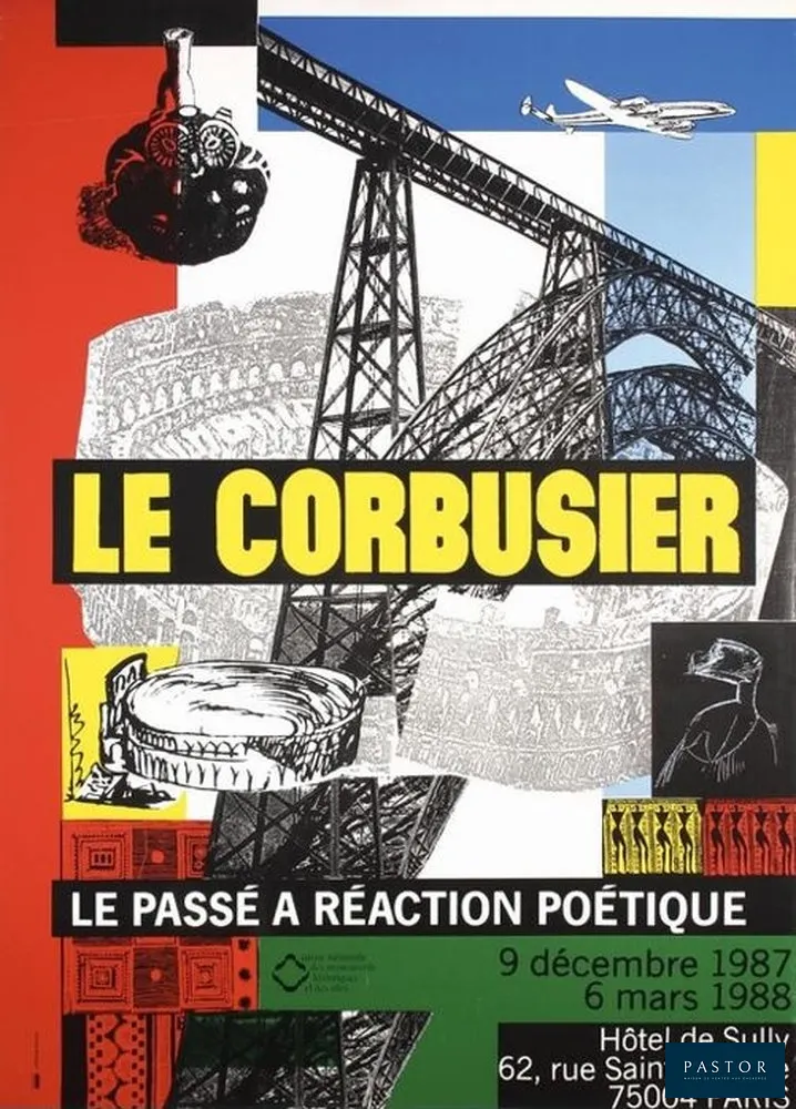 Le Corbusier (1887-1965)
Le Passé à Réaction Poétique

Très rare affiche originale de l'exposition à l'hôtel de Sully - Paris - 1987
Design Artiste : Jean-Etienne Grislain

Dimension : 158 x 114 cm
Condition : B+, bon état (petites imperfections)
Impression : Lefevre, Tourcoing


Expédition obligatoire, jusqu'à 5 Lithographies dans votre colis pour 14,76€ TTC en France Métropolitaine, et 29,64€ TTC pour l'Europe