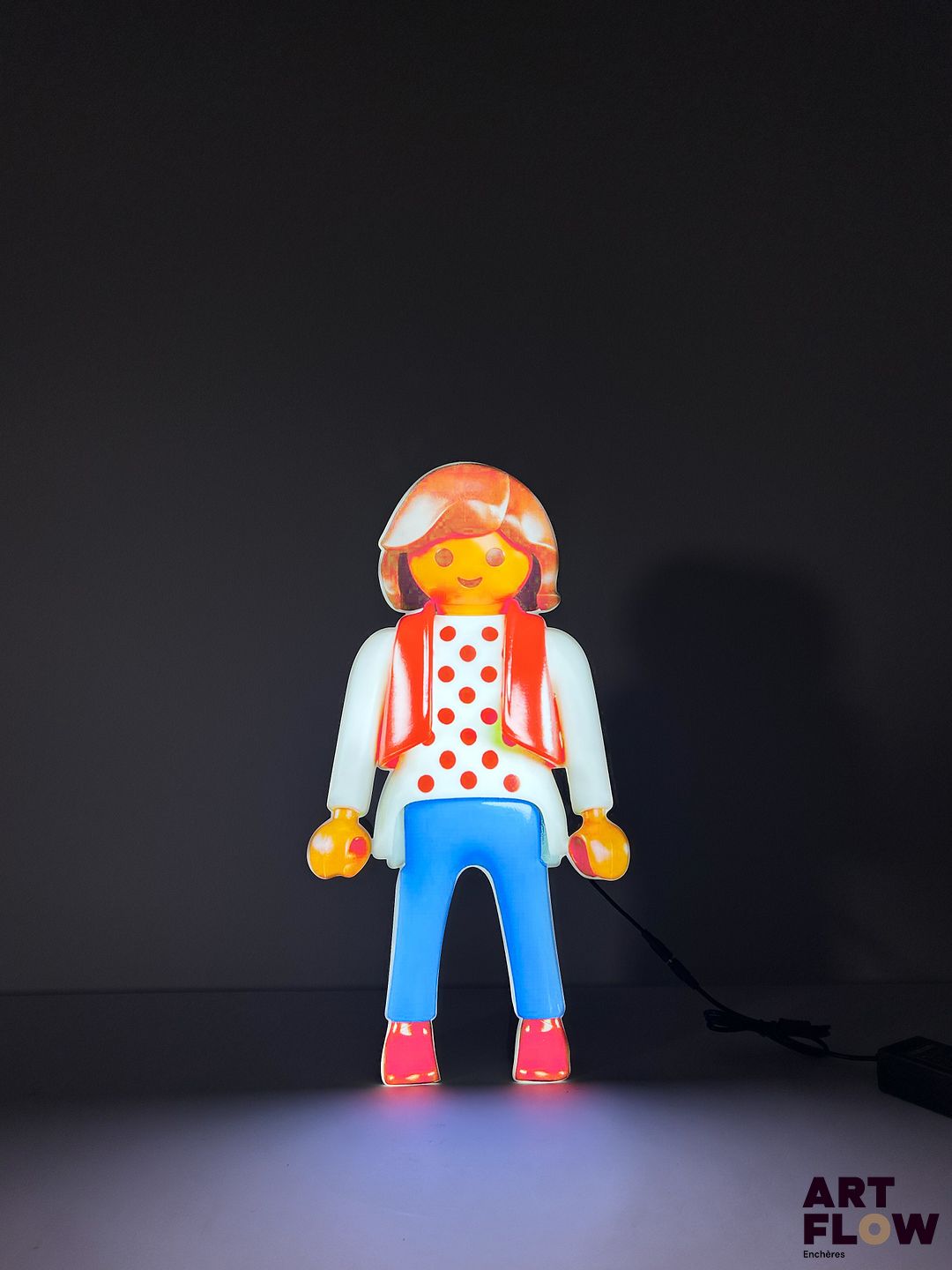 Enseigne lumineuse Playmobil - personnage Dimensions : 50 x 26 cm Fonctionnelle