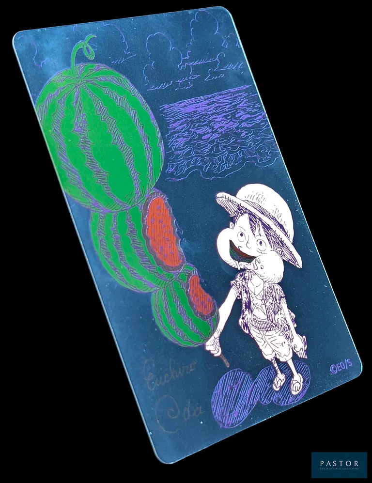 Carte One Piece Monkey D. Luffy - Promotionnelle.
Exclusivité distribuée pendant le NatsuComi organisé par Shueisha en 2026 (Distribution faite par des librairies participantes) - Signée par Eiichiro Oda.
Carte en état Excellent / Near Mint, en japonais.