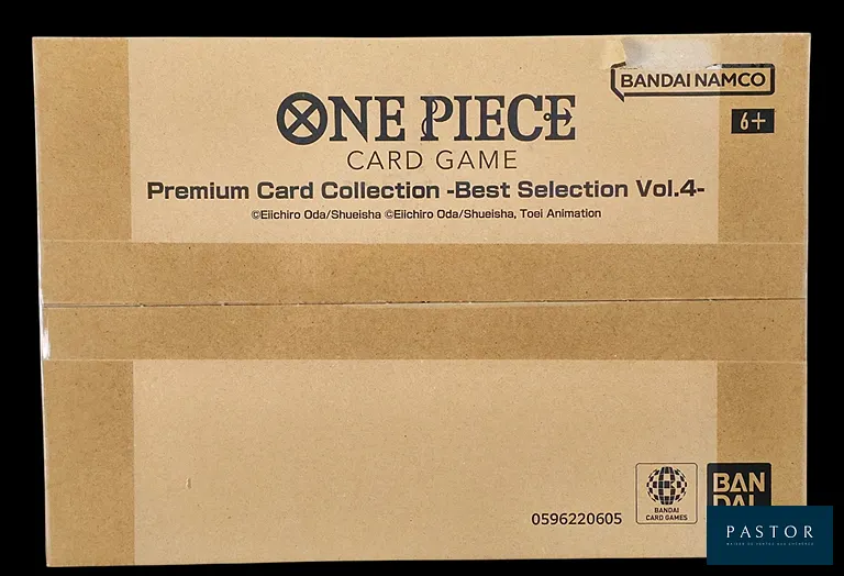 Coffret One Piece promotionnel scellé - Premium Card Collection : Best Selection Vol.4.
Scellé, en anglais.
La boîte est légèrement déchirée sur le dessus (Voir photos). - TVA Récupérable