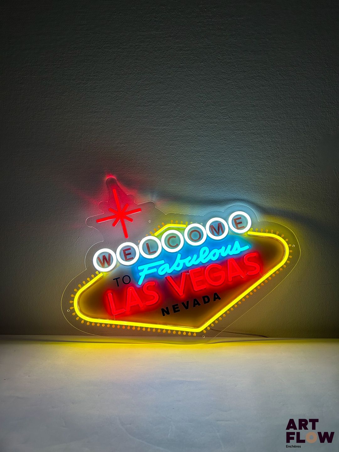 Enseigne lumineuse Las Vegas Dimensions : 47 x 60 cm Fonctionnelle