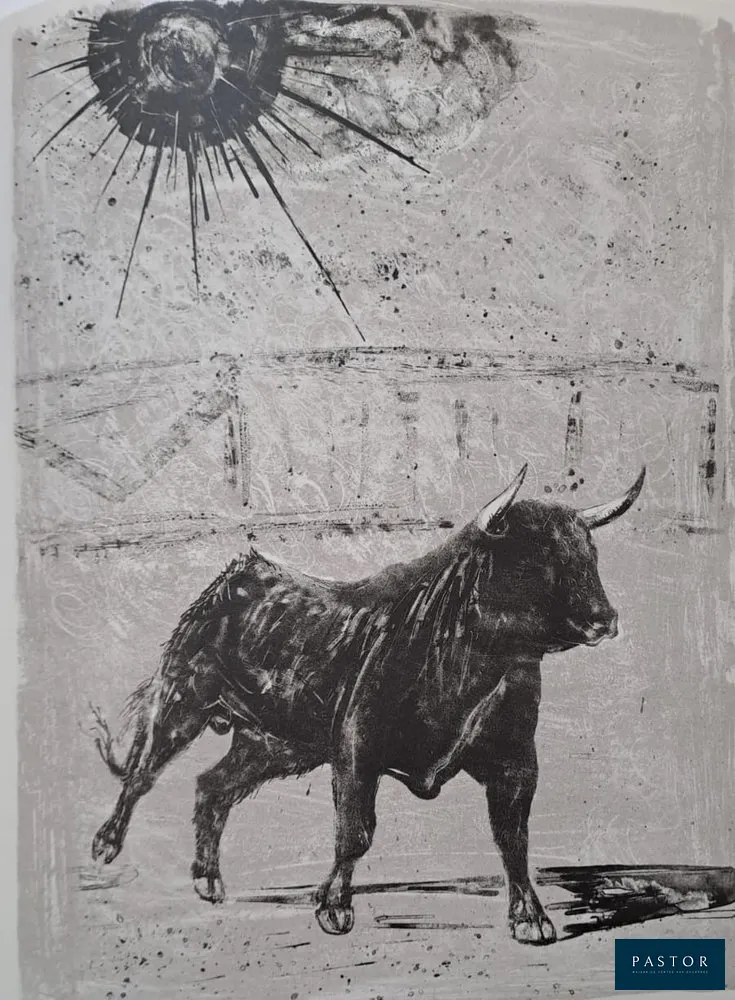 Jacques Birr (1920-2012)
El torinus furor

Lithographie originale sur Vélin Rives
Tirage à 150 exemplaires
Texte au dos tel qu'imprimé
Dimensions de la feuille : 32 x 25 cm

Très bon état


Jacques Birr est un peintre et lithographe animalier contemporain.


Expédition obligatoire, jusqu'à 5 Lithographies dans votre colis pour 14,76€ TTC en France Métropolitaine, et 29,64€ TTC pour l'Europe
