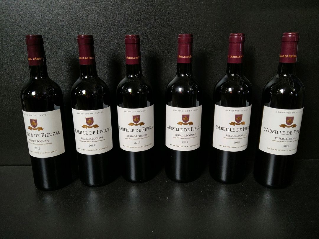 6 bouteilles de vin rouge L&rsquo;Abeille De Fieuzal Pessac-Leognan 2019