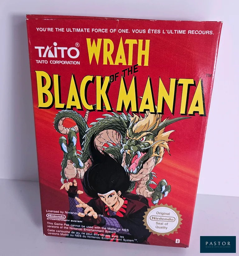 NINTENDO - NES. Jeu : Wrath of the Black Manta. Complet avec boite, notice et cartouche. TBE. Sortie : 1991. Action 2D