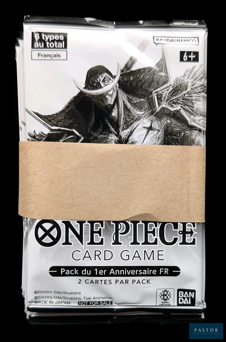 Ensemble de 12 boosters One Piece scellés :
Paquets promotionels du 1er Anniversaire.
En français. - TVA Récupérable