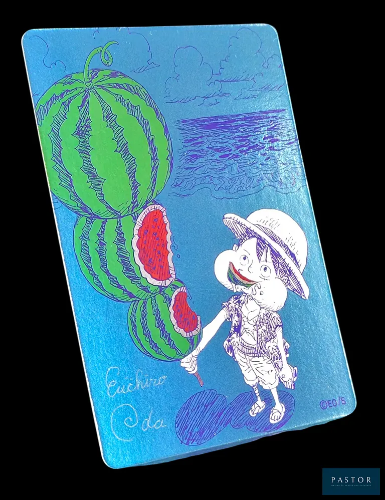 Carte One Piece Monkey D. Luffy - Promotionnelle.
Exclusivité distribuée pendant le NatsuComi organisé par Shueisha en 2026 (Distribution faite par des librairies participantes) - Signée par Eiichiro Oda.
Carte en état Excellent / Near Mint, en japonais.