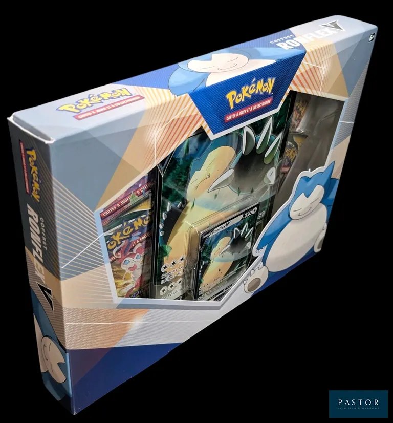 Coffret Pokémon scellé : Ronflex V.
Contient des boosters de la série Évolution Céleste (EB07).
En français.