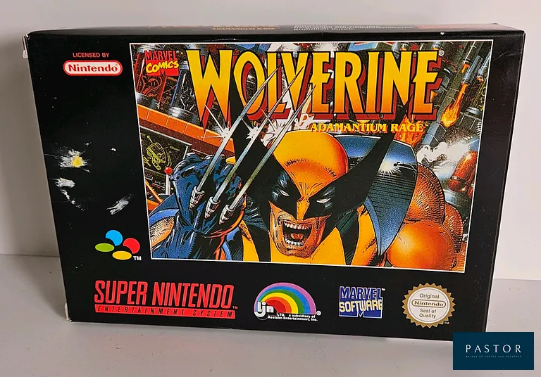 NINTENDO - SUPER NES. Jeu : Wolverine Adamantium Rage. Complet avec boite, notice et cartouche. Version SNSP EUR. BE. Sortie : 1994. Action