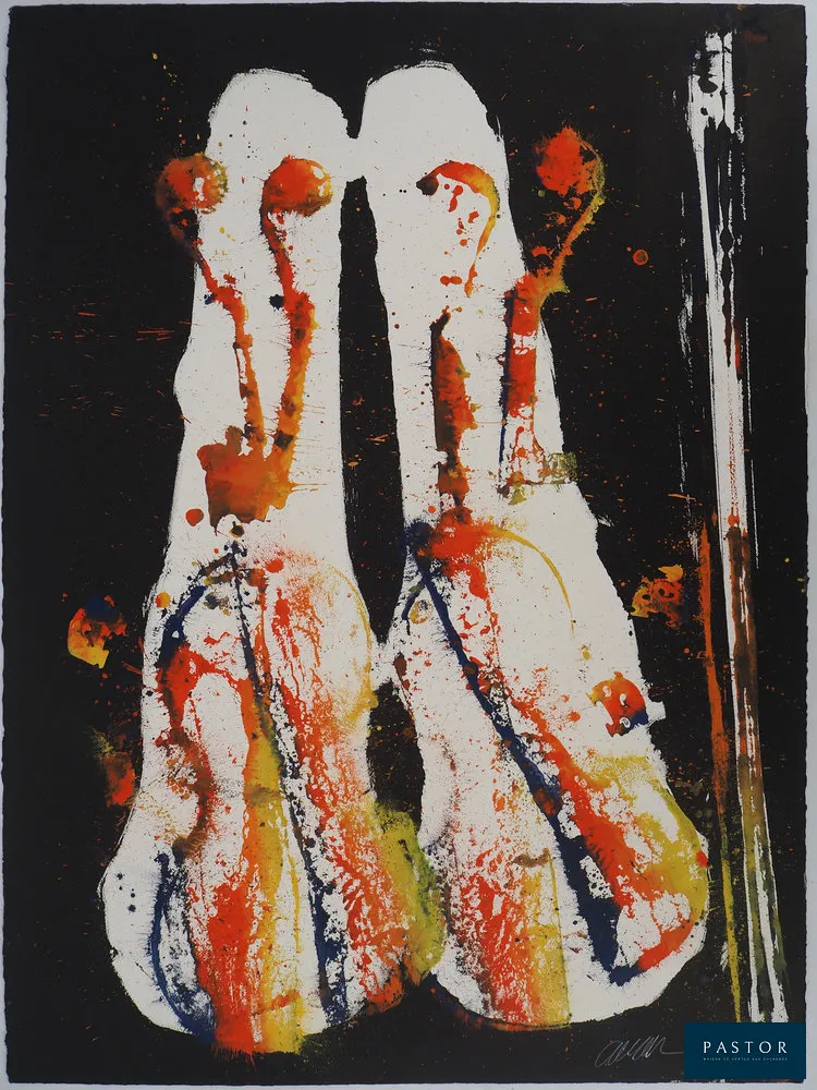 ARMAN (Arman Fernandez, dit)
Chicago Riffle : Violon abstrait, 1975

Huile sur vélin Arches
Signée au crayon
Sur vélin Arches 76 x 56 cm

REFERENCES : Cette peinture originale unique a été authentifiée par les archives Arman et est enregistrée dans leur base de données sous la référence : Arman Studio Archives, APA #1001.75.008

PROVENENCE : Galerie Koller, Zurich (Suisse)

Excellent état


Expédition obligatoire, jusqu'à 5 Lithographies dans votre colis pour 14,76€ TTC en France Métropolitaine, et 29,64€ TTC pour l'Europe