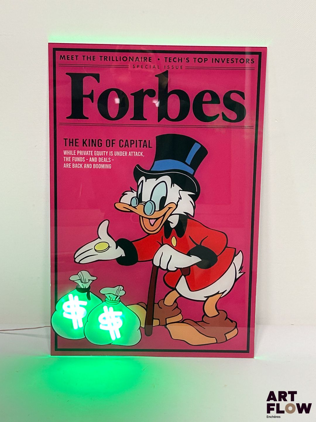 Enseigne lumineuse The Nineties - Monopoly x Picsou x Forbes. Dimensions : 60 x 40 cm Fonctionnelle - État général excellent. Branchement USB.