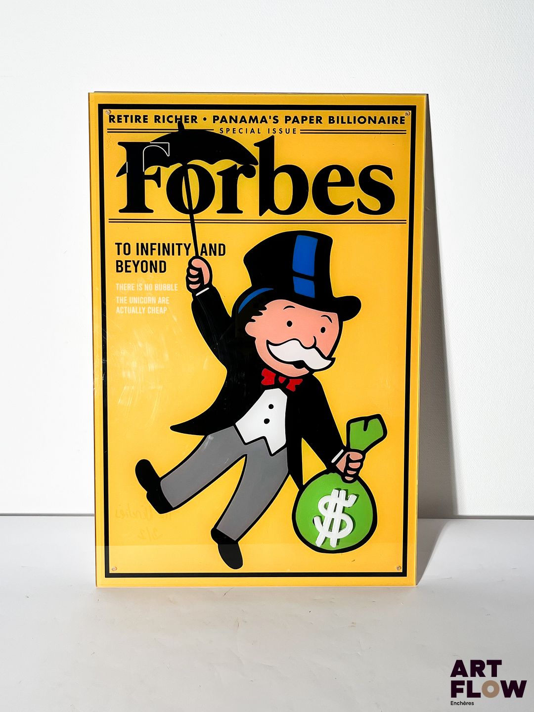 Enseigne lumineuse The Nineties - Monopoly x Picsou x Forbes. Dimensions : 50 x 50 x 8 cm Fonctionnelle - État général excellent. Alimentation USB.
