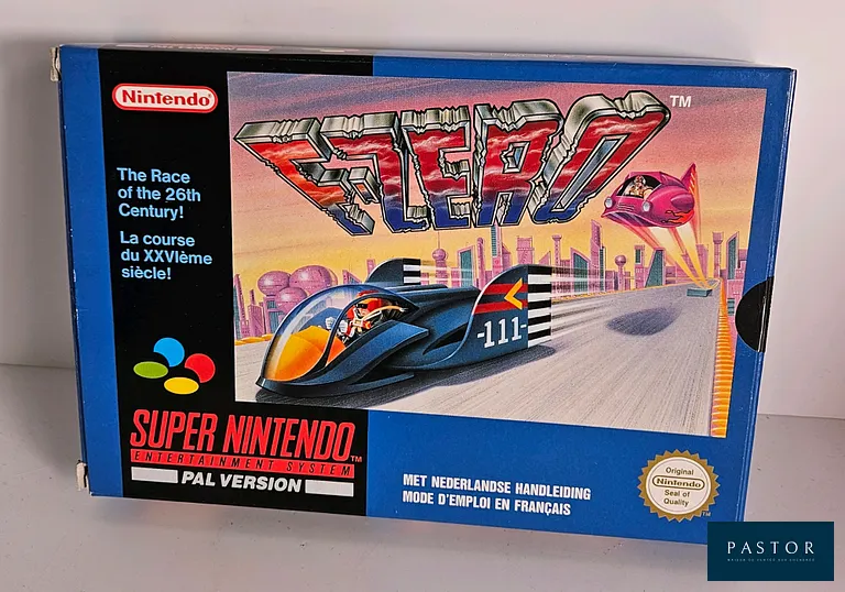NINTENDO - SUPER NES. Jeu : F-Zero. Complet avec boite, notice et cartouche. Version SNSP FAH. TBE. Culte. Sortie : 1992. Course