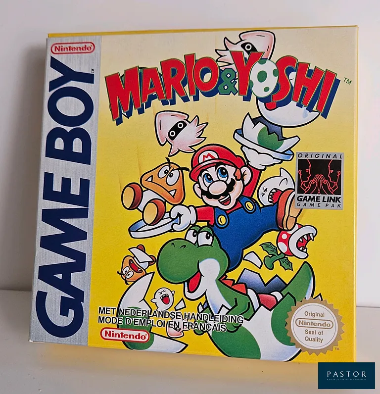 NINTENDO - GAME BOY. Jeu : Mario et Yoshi. Complet avec boite, notice et cartouche. Version FAH. TBE. Sortie : 1992. Plateforme 2D
