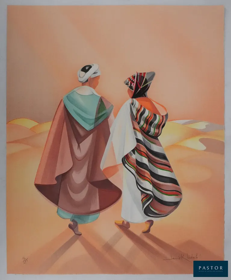 Janick LEDERLE (1917-)
Silhouettes dans le désert

Lithographie originale
Signée au crayon
Numérotée sur 275 exemplaires (photo du numéro à titre d'exemple) 
Sur vélin 65 x 52.5 cm

Excellent état


Expédition obligatoire, jusqu'à 5 Lithographies dans votre colis pour 14,76€ TTC en France Métropolitaine, et 29,64€ TTC pour l'Europe
