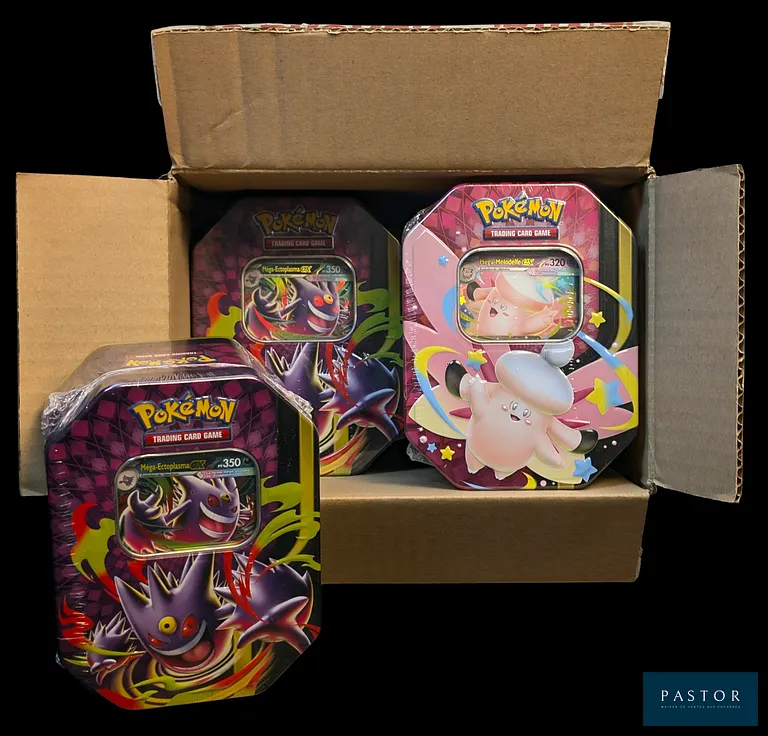 Case ouverte Pokémon de 6 Pokébox.
Contient des boosters des blocs Écarlate&Violet (EV) et Méga-Évolution (ME).
Case ouverte mais complète, Pokébox scellées, en français. - TVA Récupérable