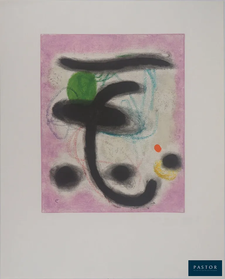 Joan MIRO (1893 - 1983)
Portrait de Femme, 1965

Lithographie en couleurs (atelier Arte / Maeght) d'après un dessin
Signée dans la planche
Sur vélin fin 56 x 45 cm

REFERENCES : Lithographie du portfolio Femmes, tirage limité à 50 exemplaires de luxe

Excellent état


Expédition obligatoire, jusqu'à 5 Lithographies dans votre colis pour 14,76€ TTC en France Métropolitaine, et 29,64€ TTC pour l'Europe