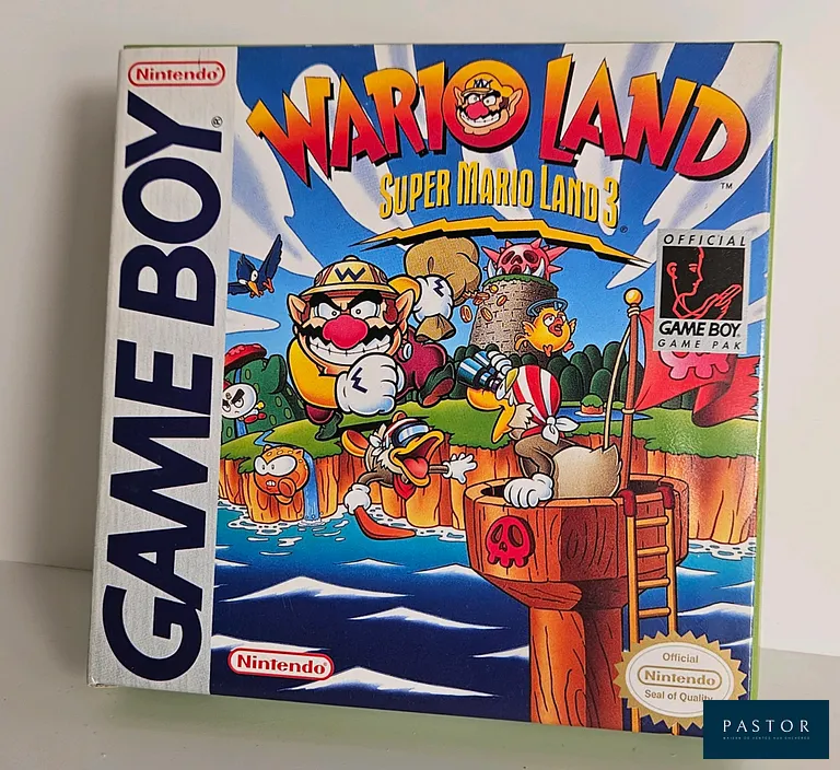 NINTENDO - GAME BOY. Jeu : Wario Land. Complet avec boite, notice et cartouche. Version US. TBE. Etat proche du neuf. Sortie : 1993. Plateforme 2D