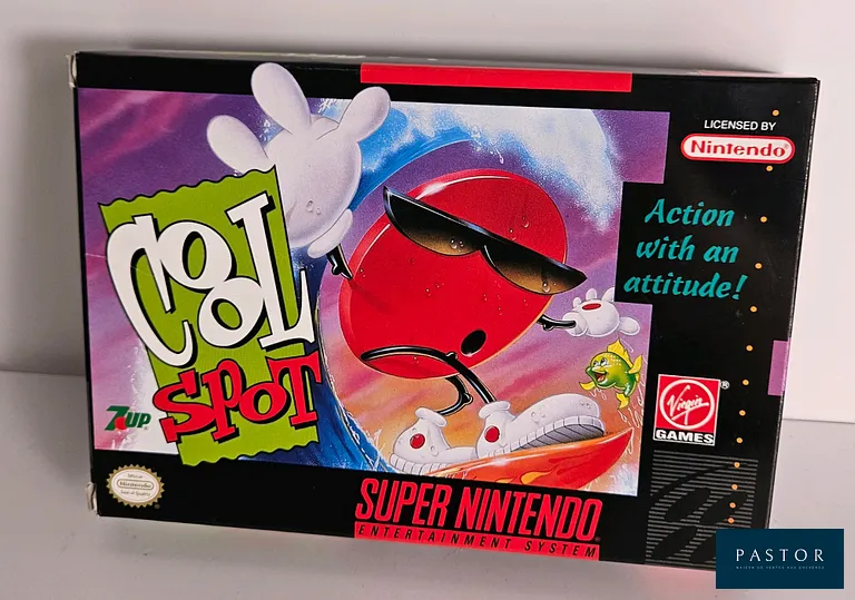 NINTENDO - SUPER NES. Jeu : Cool Spot. Version US. Complet avec boite , notice et cartouche. Sortie : 1993. Plateforme 2D