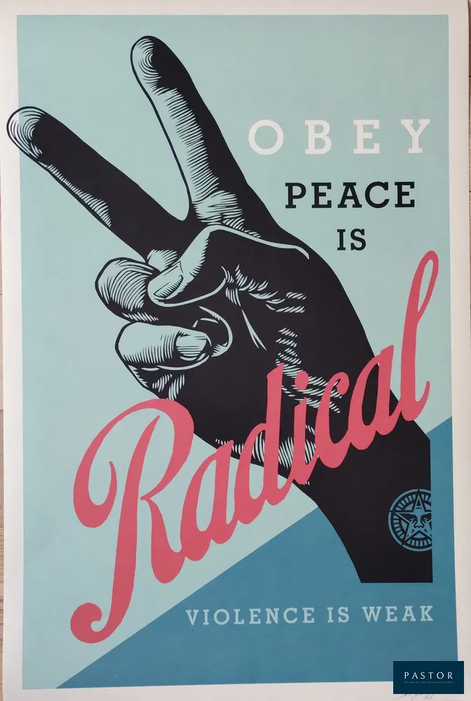 Shepard Fairey (Obey)
Radical Peace

Lithographie Offset
Papier Speckletone crème épais
Signée et datée au crayon par l'artiste
Édition ouverte (non numérotée)
Dimensions : 91 x 61 cm


Expédition obligatoire, jusqu'à 5 Lithographies dans votre colis pour 14,76€ TTC en France Métropolitaine, et 29,64€ TTC pour l'Europe