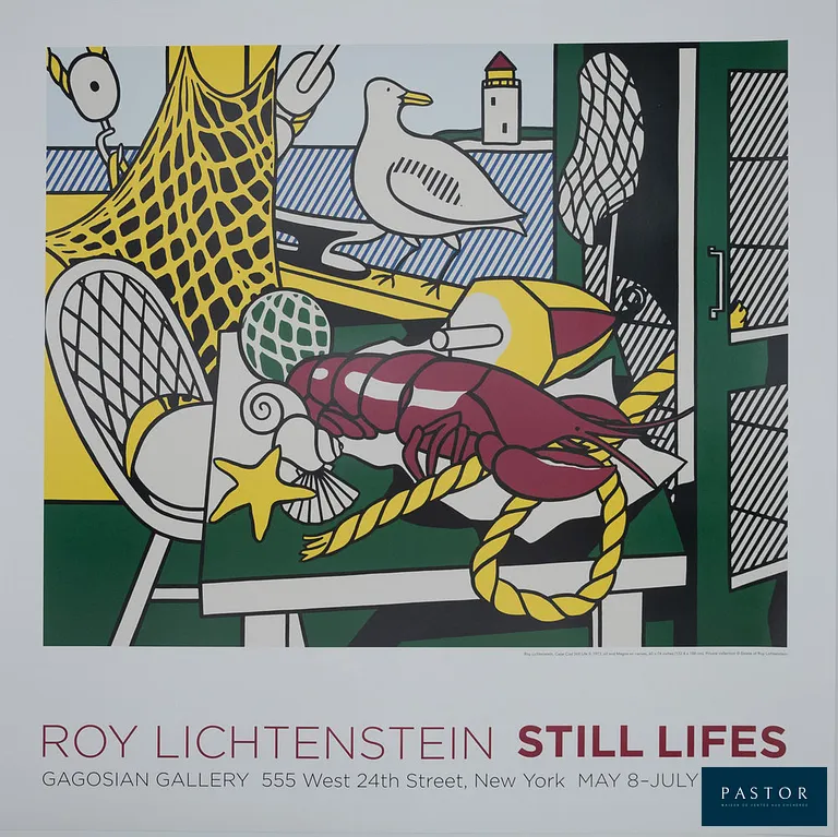 Roy LICHTENSTEIN (1923-1997) (d'après)
Cape Cod Still Life , 2010

Affiche originale en couleurs d'après l'œuvre de 1973
Sur papier épais 68 × 68 cm

Excellent état

INFORMATION : Affiche originale éditée à l'occasion de l'exposition "Roy Lichtenstein : Still Lifes" à la Galerie Gagosian Gallery en 2010 à New York.


Expédition obligatoire, jusqu'à 5 Lithographies dans votre colis pour 14,76€ TTC en France Métropolitaine, et 29,64€ TTC pour l'Europe