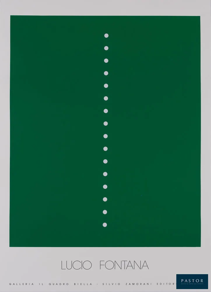 Lucio FONTANA (1899-1968)
Concetto Spaziale Verde

Affiche originale sérigraphiée et perforée
Sur papier affiche épais 50 x 70 cm

Excellent état

INFORMATION : Affiche éditée par la Galerie il quadro biella (Turin) en 1989


Expédition obligatoire, jusqu'à 5 Lithographies dans votre colis pour 14,76€ TTC en France Métropolitaine, et 29,64€ TTC pour l'Europe