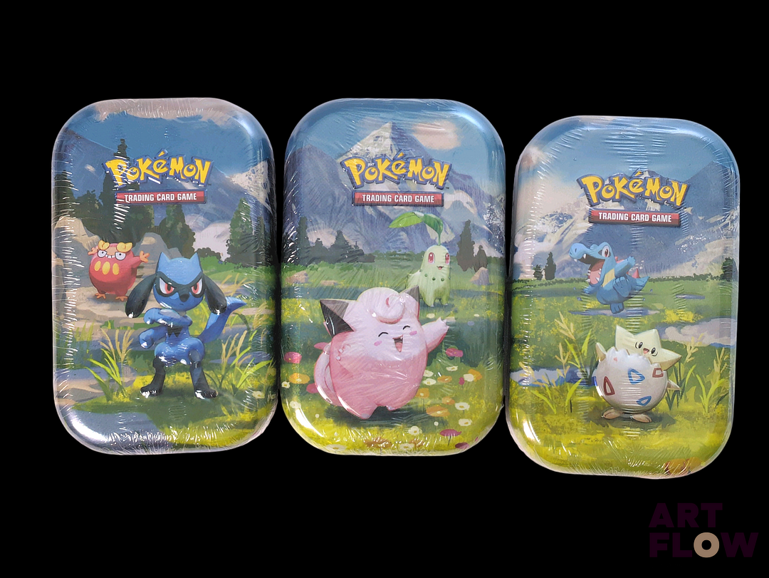 Réunion de 3 mini tin Pokemon scellées Série du bloc Mega evolution : Heros transcendants (ME2.5) En Français Neuves