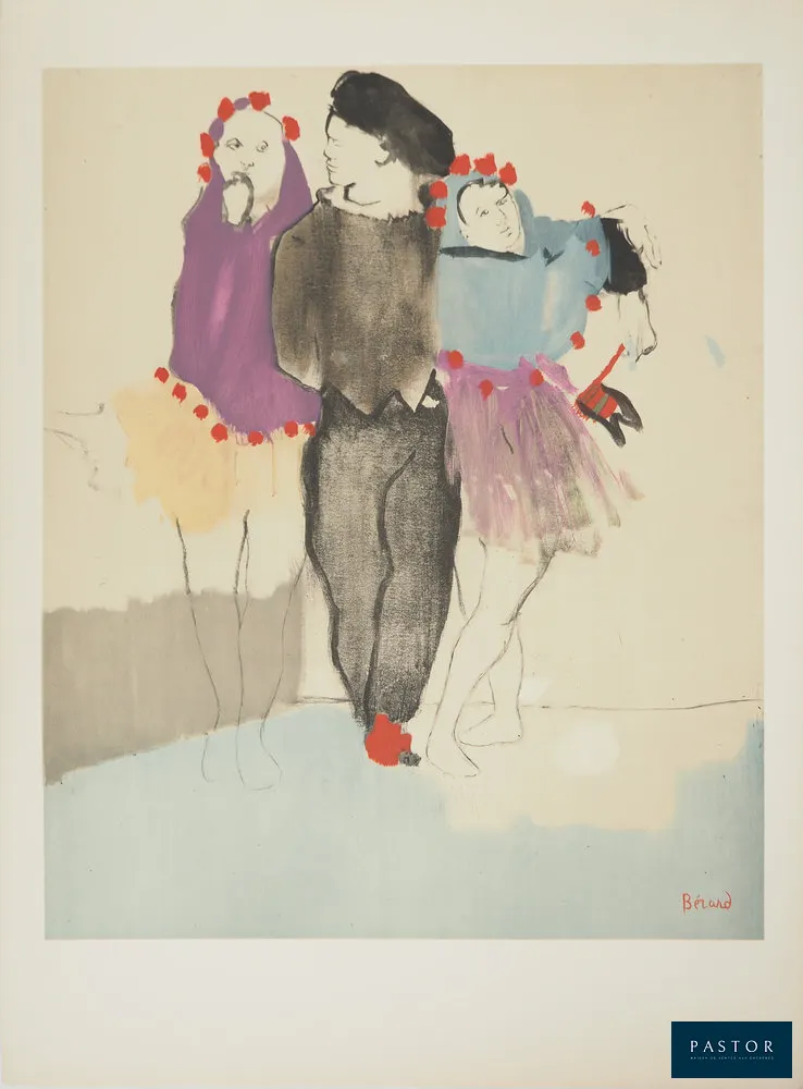 Christian BERARD (1902-1949)
Ballet, les trois amis, 1969

Lithographie (atelier Mourlot)
Signée dans la planche
Sur vélin Arches 75.5 x 56 cm

INFORMATION : Editée par la Galerie Lucie Weill - Pont des Arts

Très bon état, petites rousseurs claires dans les marges


Expédition obligatoire, jusqu'à 5 Lithographies dans votre colis pour 14,76€ TTC en France Métropolitaine, et 29,64€ TTC pour l'Europe