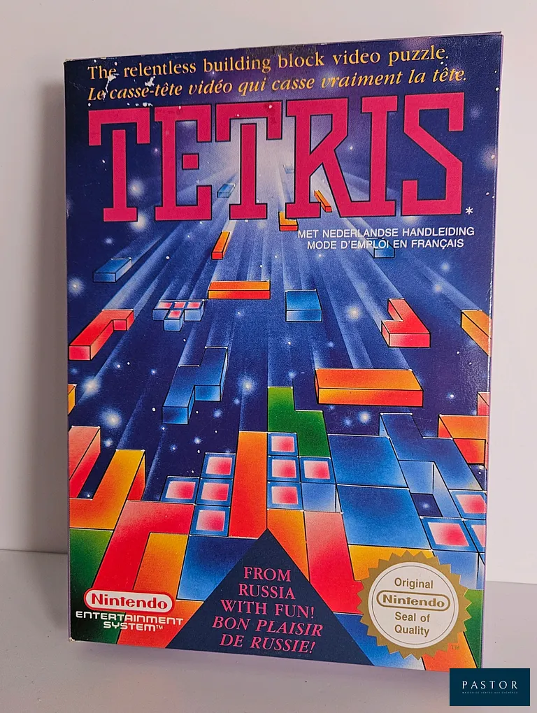 NINTENDO - NES. Jeu : Tetris. Complet avec boite, notice et cartouche. TBE. Version FRA. Sortie : 1989. Reflexion