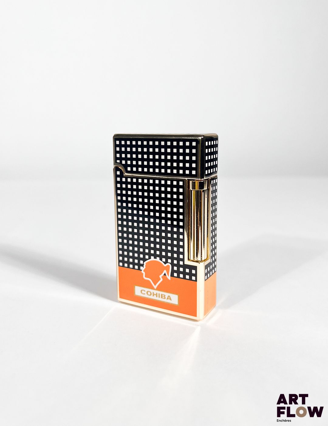 COHIBA Briquet zippo en métal doré et laqué. Dans son écrin Etat neuf