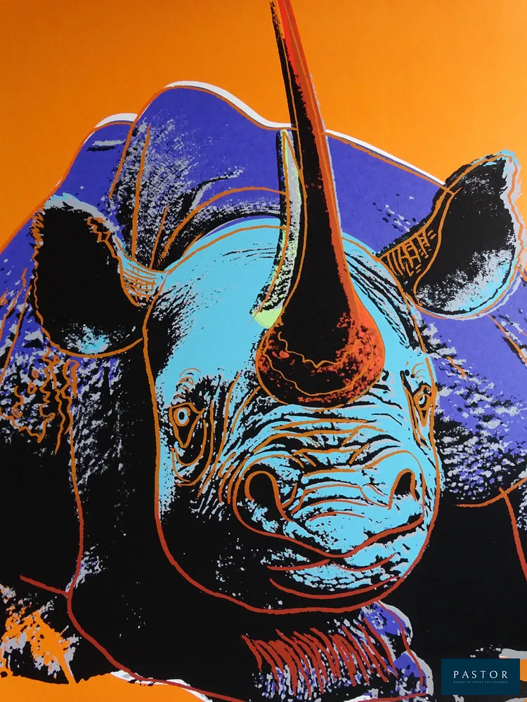 Andy Warhol (1928-1987) (d'après)
Rhino- 1983

Sérigraphie en couleurs sur Lennox Museum Board.
tirée de "Endangered Species"
Reliefs
Non signée et non numérotée
Première impression de 1983.
Dimensions : 96,5 x 96,5 cm
Epreuve en dehors du tirage de 250 exemplaires.
Tampon à sec de Rupert Jasen Smith et tampon à l'encre : Publisher Ronald Feldman
Non matifiée et décadrée
En bon état, plis de manipulation doux sur les bords et les coins , marques de pliure lègères
Ref: Feldman/Schellman II.301


Expédition obligatoire, jusqu'à 5 Lithographies dans votre colis pour 14,76€ TTC en France Métropolitaine, et 29,64€ TTC pour l'Europe