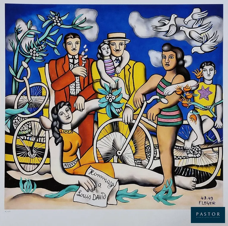 Fernand Léger (d'après)
Les Loisirs, Hommage à Louis David

Sérigraphie sur papier d'art
Numérotée 1/50
Série limitée (50 exemplaires)
Collection de luxe, Edition Monocle Paris, 2026
Signée dans la planche avec inscription 48 - 49
Bon état

40 X 40 cm


Expédition obligatoire, jusqu'à 5 Lithographies dans votre colis pour 14,76€ TTC en France Métropolitaine, et 29,64€ TTC pour l'Europe