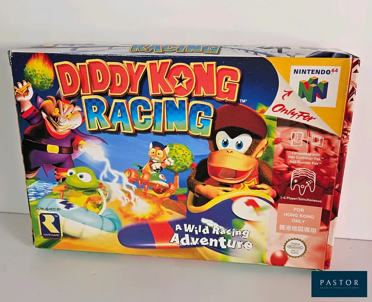 NINTENDO - N64 - Jeu : Diddy Kong Racing. Complet avec boite, notice, cale. Version NUS HKG. TBE. Sortie : 1997