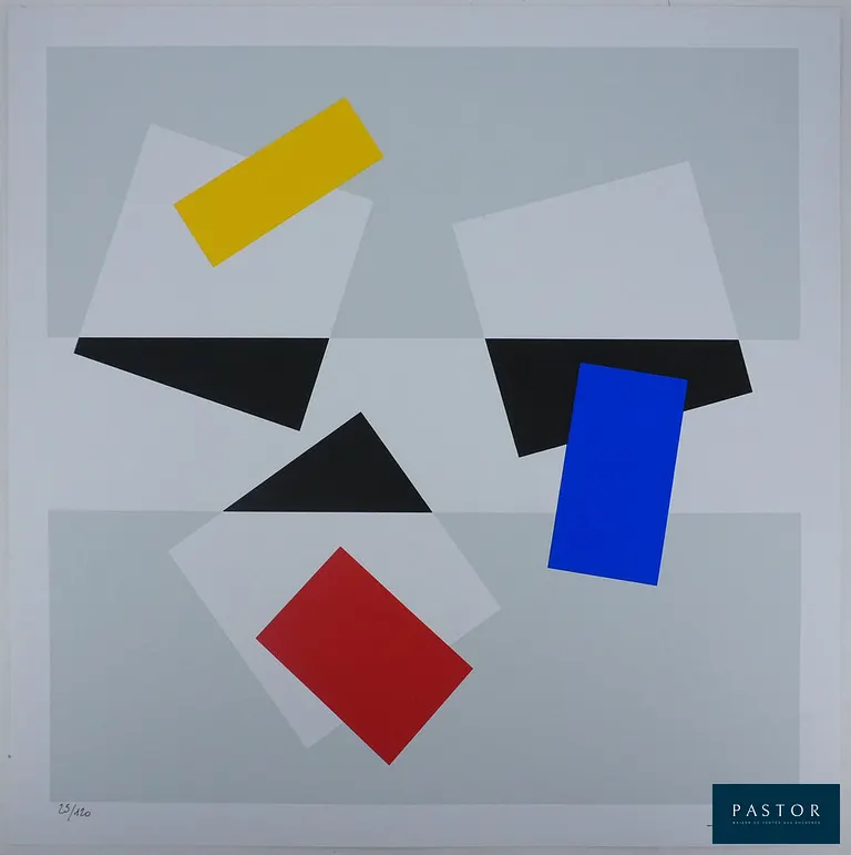 Joël FROMENT
Composition colorée

Sérigraphie originale
Signée en bas à droite
Numérotée sur 120 exemplaires
Sur PVC 70 x 70 cm

Très bon état, petits défauts en bords de feuillet


Expédition obligatoire, jusqu'à 5 Lithographies dans votre colis pour 14,76€ TTC en France Métropolitaine, et 29,64€ TTC pour l'Europe
